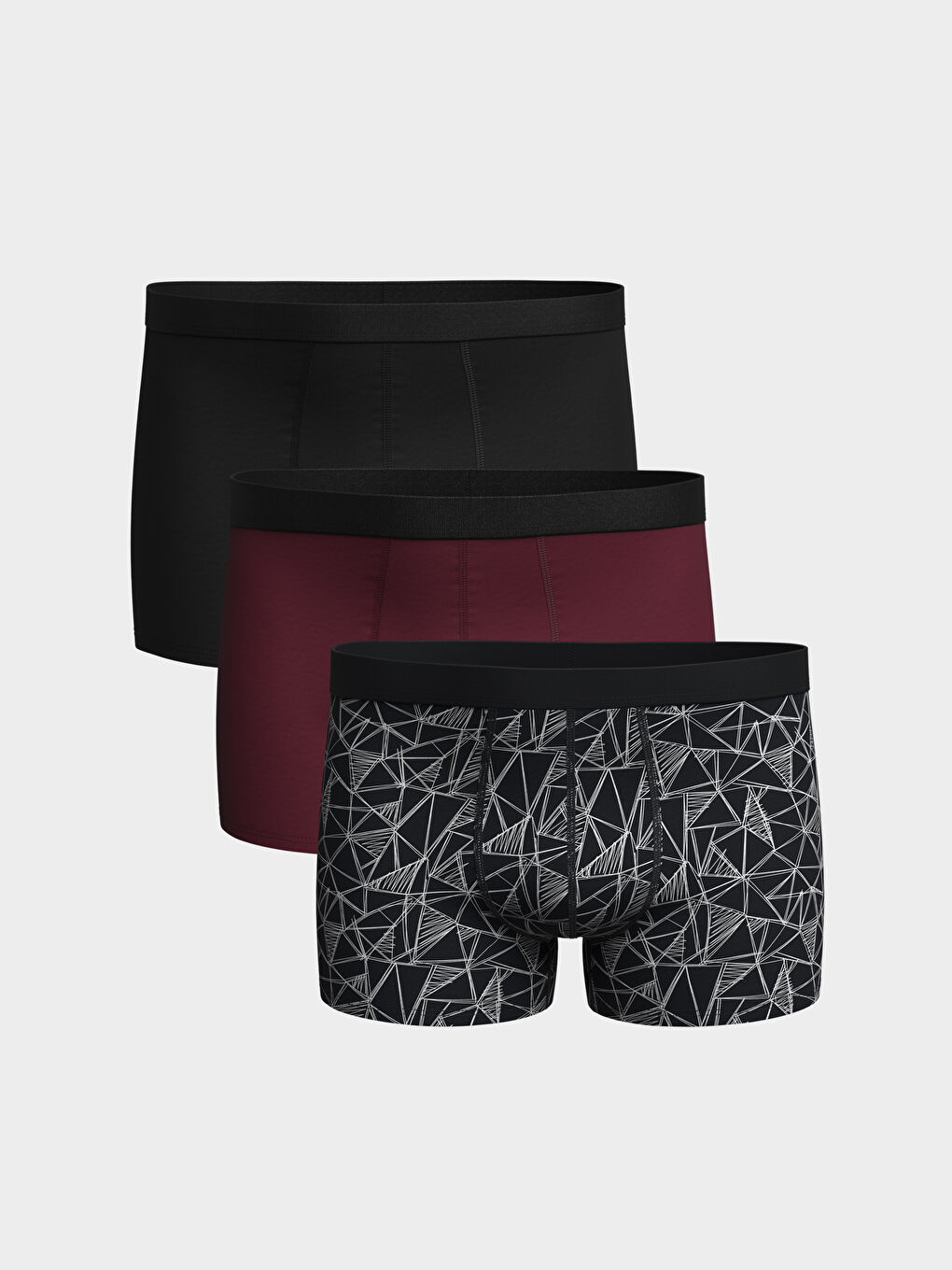 Standard Fit Cotton Flexible Men's Boxer 3-Piece -S4FV52Z8-F9C