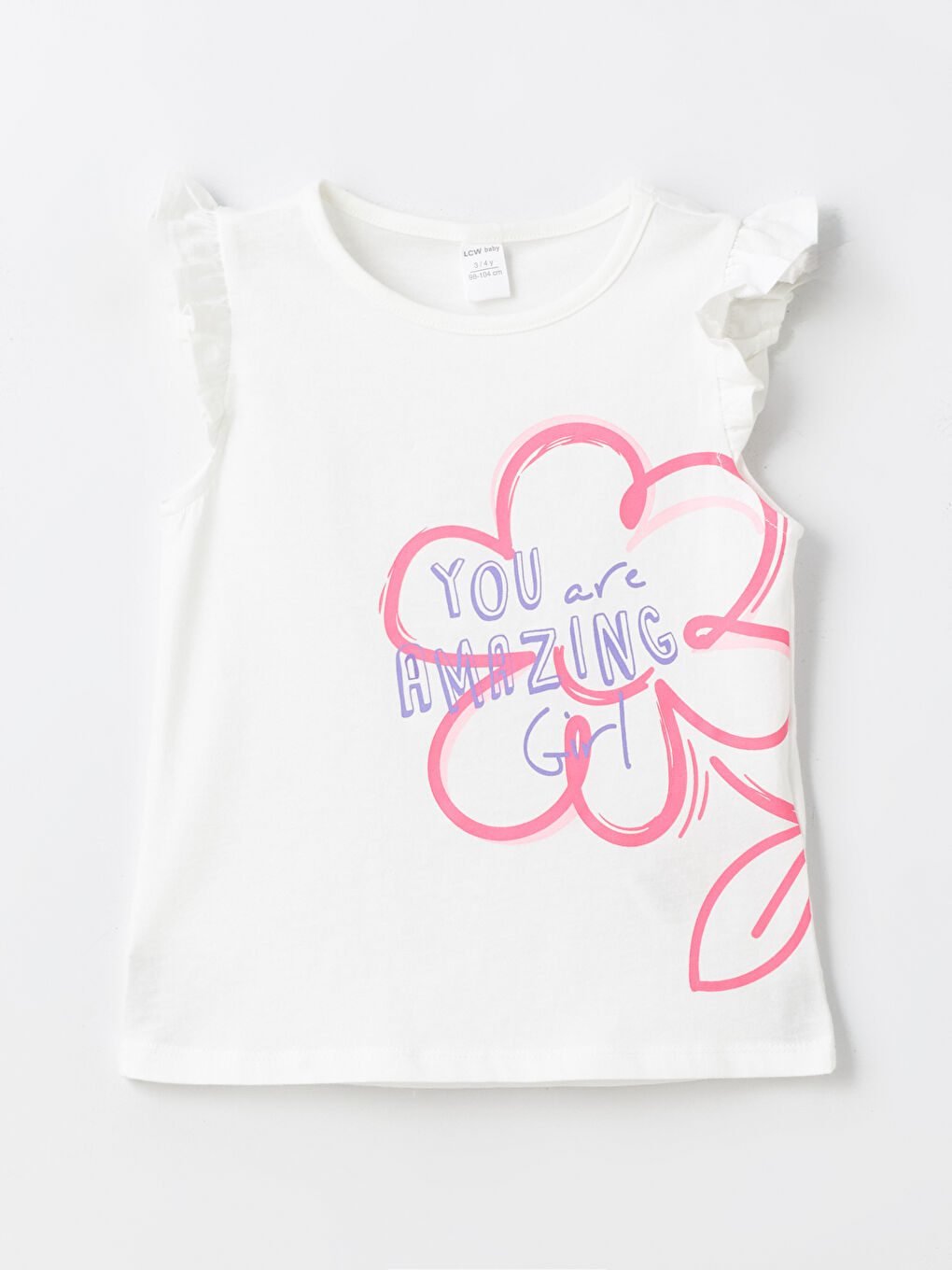Crew Neck Sleeveless Printed Baby Girls' T-Shirt -S4FV77Z1-R9J
