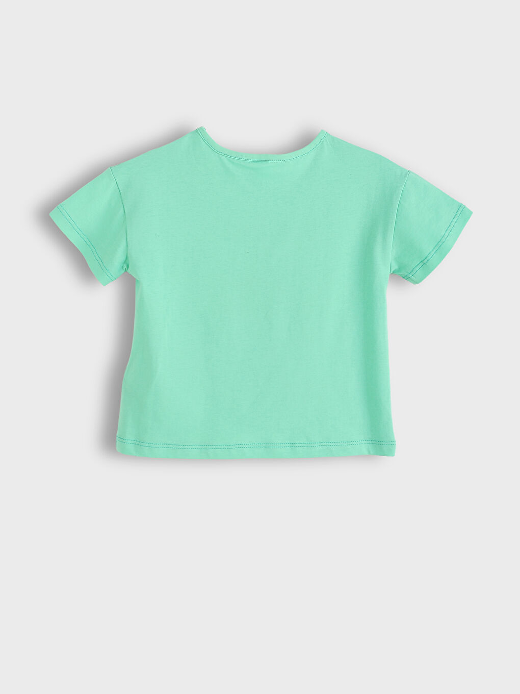 Crew Neck Printed Short Sleeve Girls' T-Shirt-1