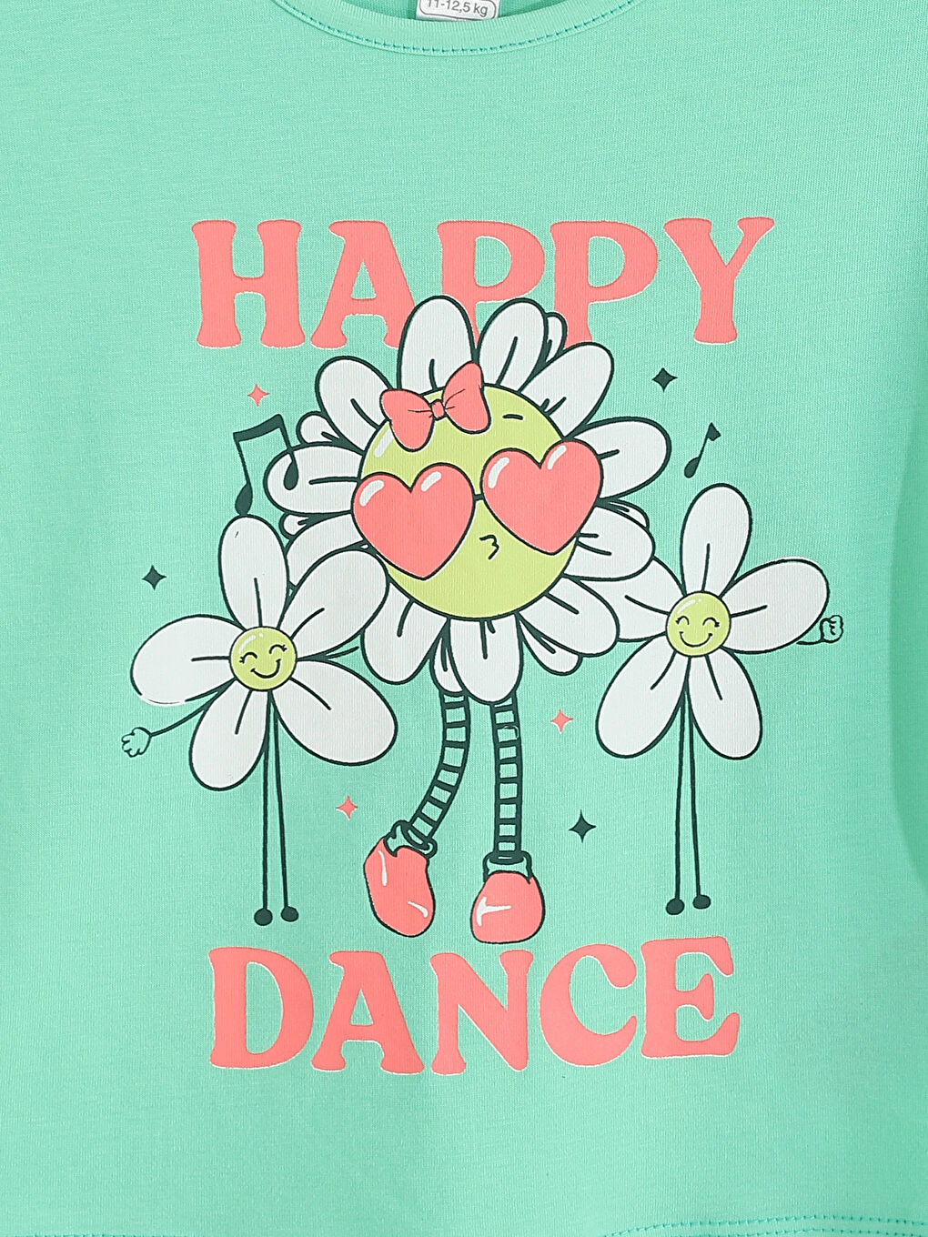 Crew Neck Printed Short Sleeve Girls' T-Shirt-3