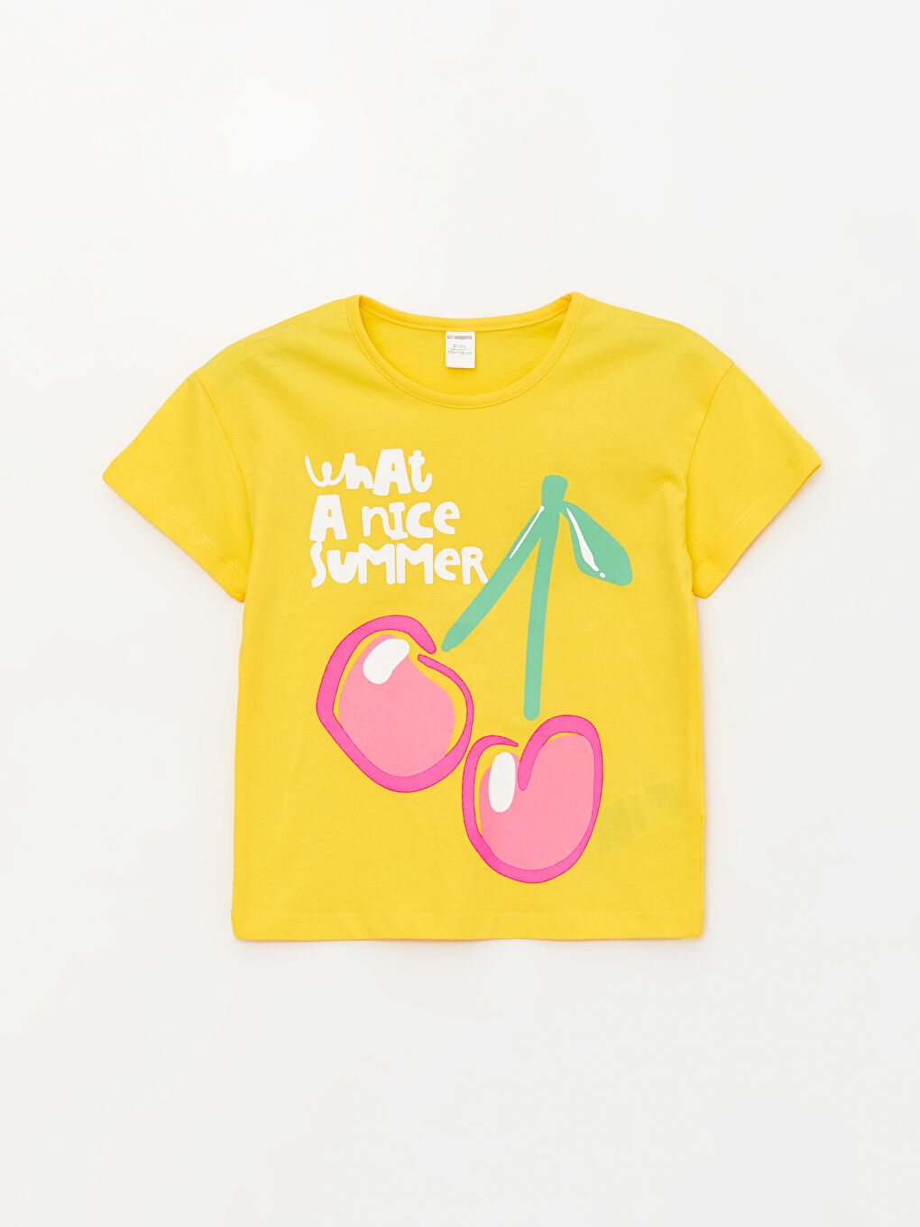 Crew Neck Printed Short Sleeve Baby Girls' T-Shirt -S4FV78Z1-FYP