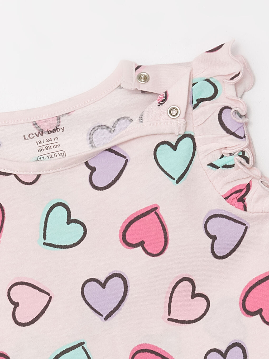 Ekru Bisiklet Yaka Kısa Kollu Kız Bebek Tulum-2