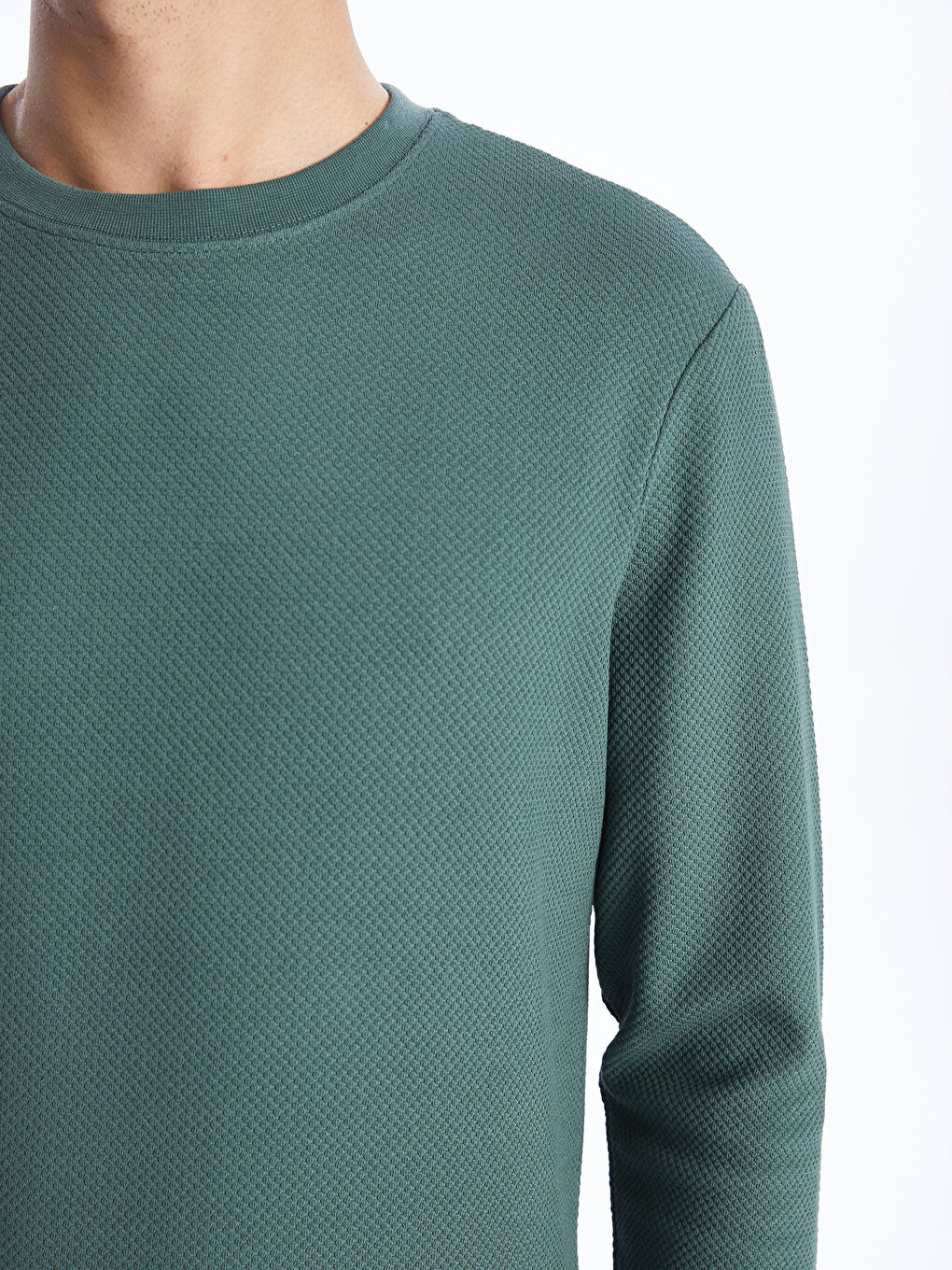 Crew Neck Long Sleeve Men's Sweatshirt -S4FY31Z8-J2L