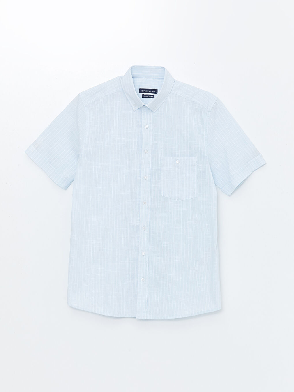 Regular Fit Short Sleeve Patterned Men's Shirt -S4FY46Z8-LEN