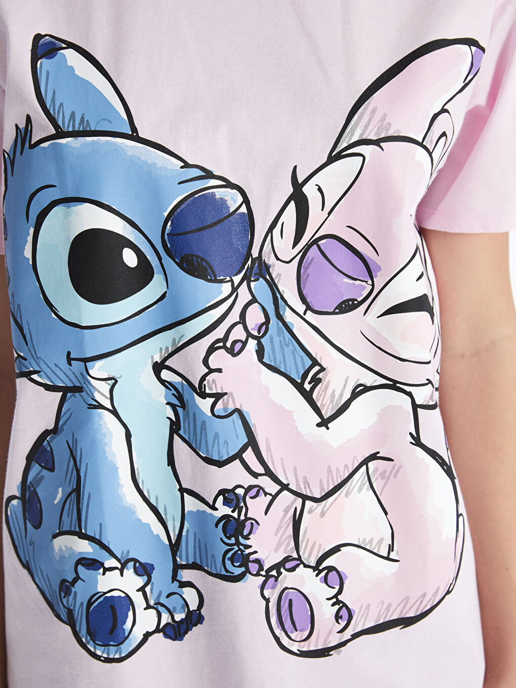 XSIDE Crew Neck Lilo & Stitch Printed Women's T-Shirt -S4FY56Z8-VVC