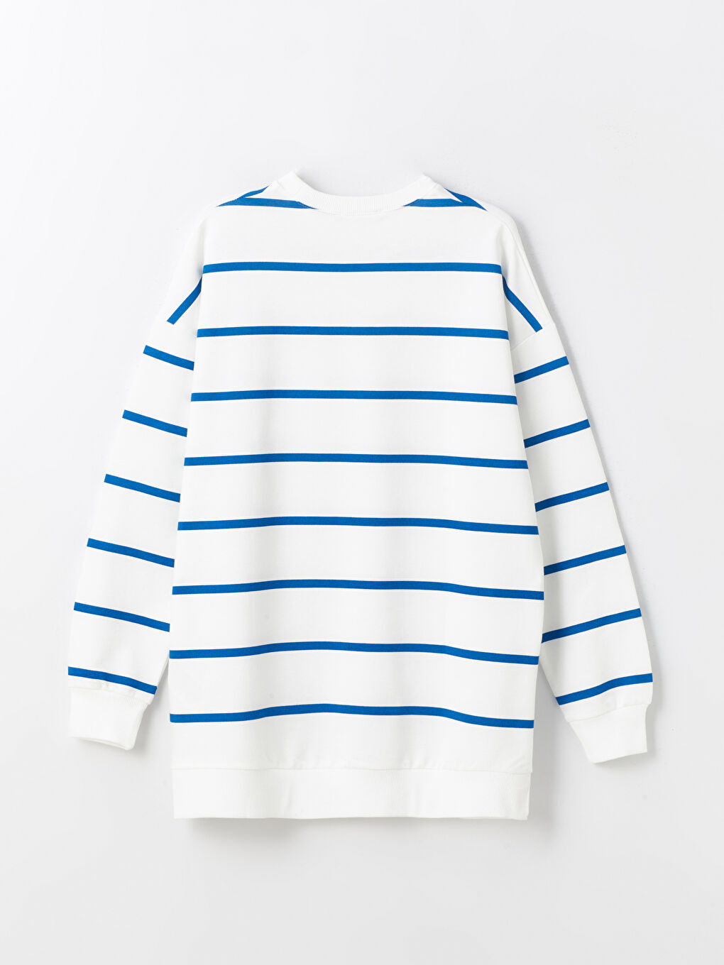 Crew Neck Striped Long Sleeve Women's Sweatshirt Tunic -S4FY69Z8-LEN