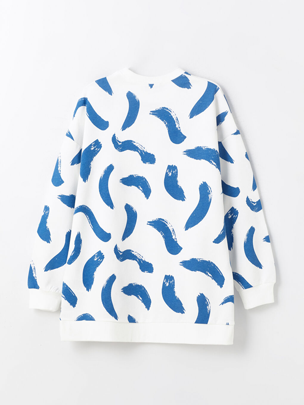 Crew Neck Patterned Women's Sweatshirt Tunic -S4FY77Z8-LQQ