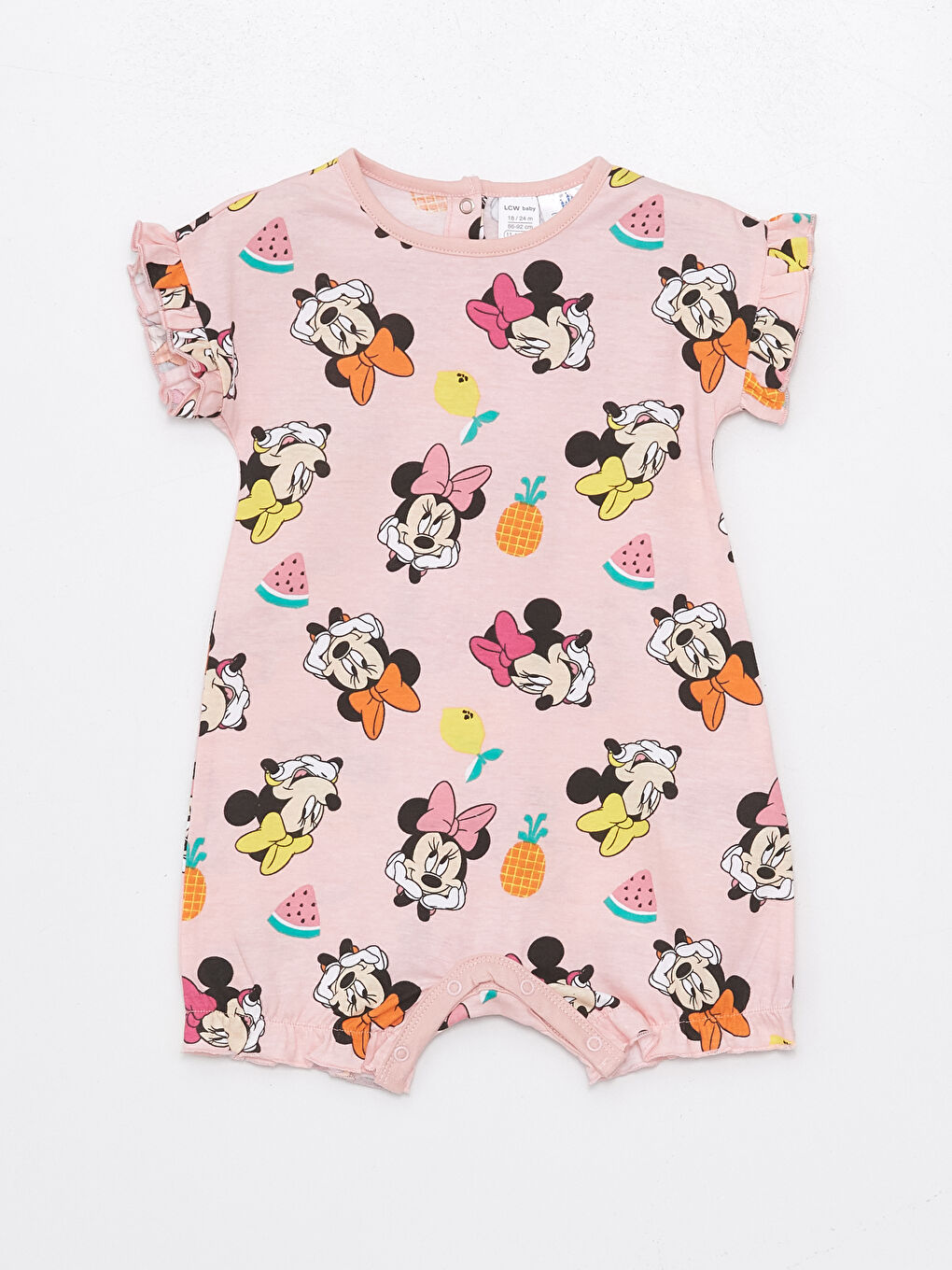 Crew Neck Minnie Mouse Printed Baby Girl Rompers 2 Pack -S4FY87Z1-LT4