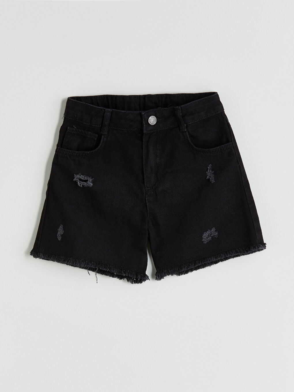 Ripped Detailed Girl Jean Shorts