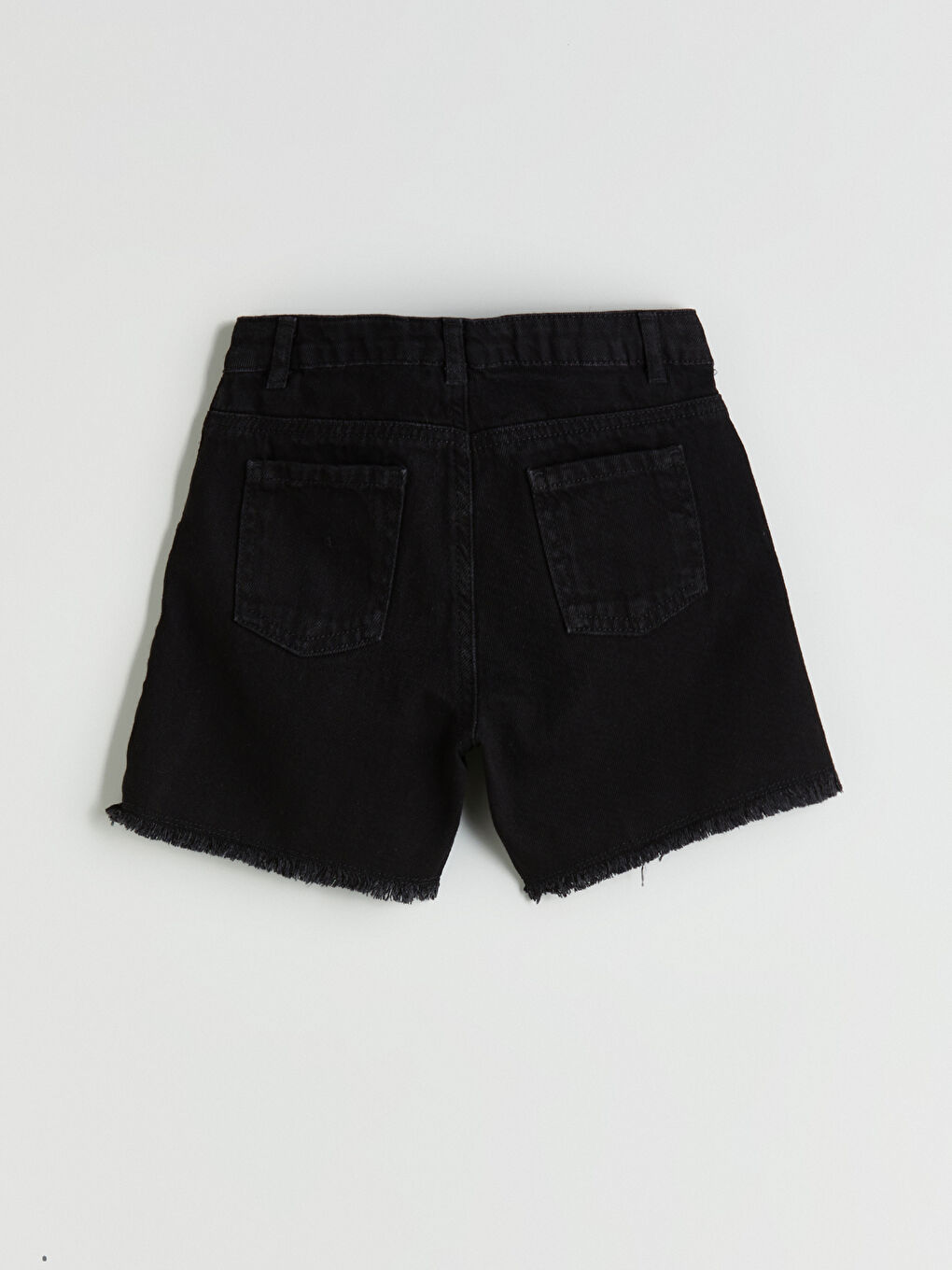 Ripped Detailed Girl Jean Shorts-2