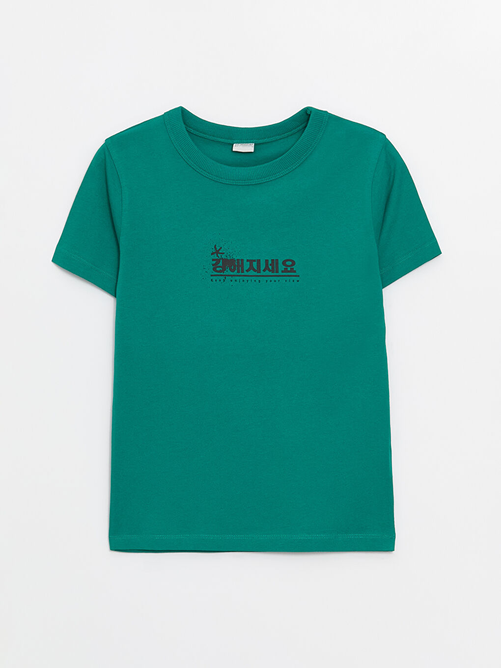 Crew Neck Printed Short Sleeve Boys' T-Shirt -S4G019Z4-HAZ