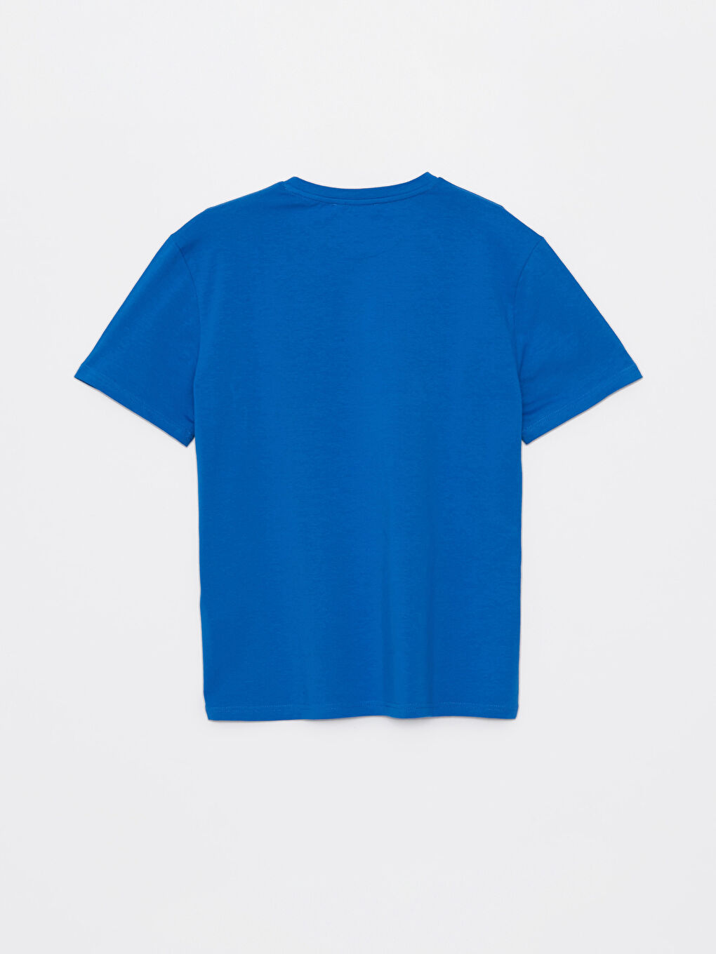 Mavi Bisiklet Yaka Kısa Kollu Erkek Pijama Üst-3