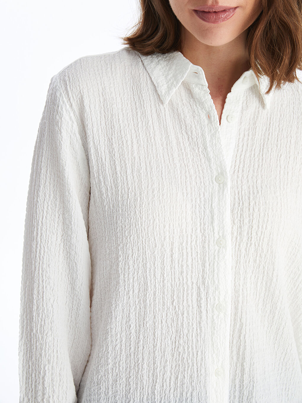 Plain Long Sleeve Women's Shirt Tunic -S4G028Z8-EEW