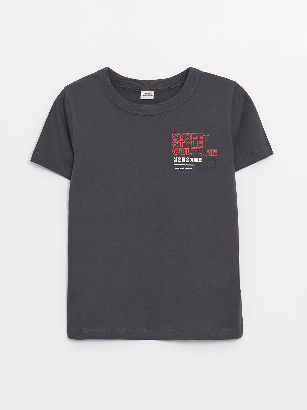 Crew Neck Printed Short Sleeve Boys' T-Shirt -S4G029Z4-VFB