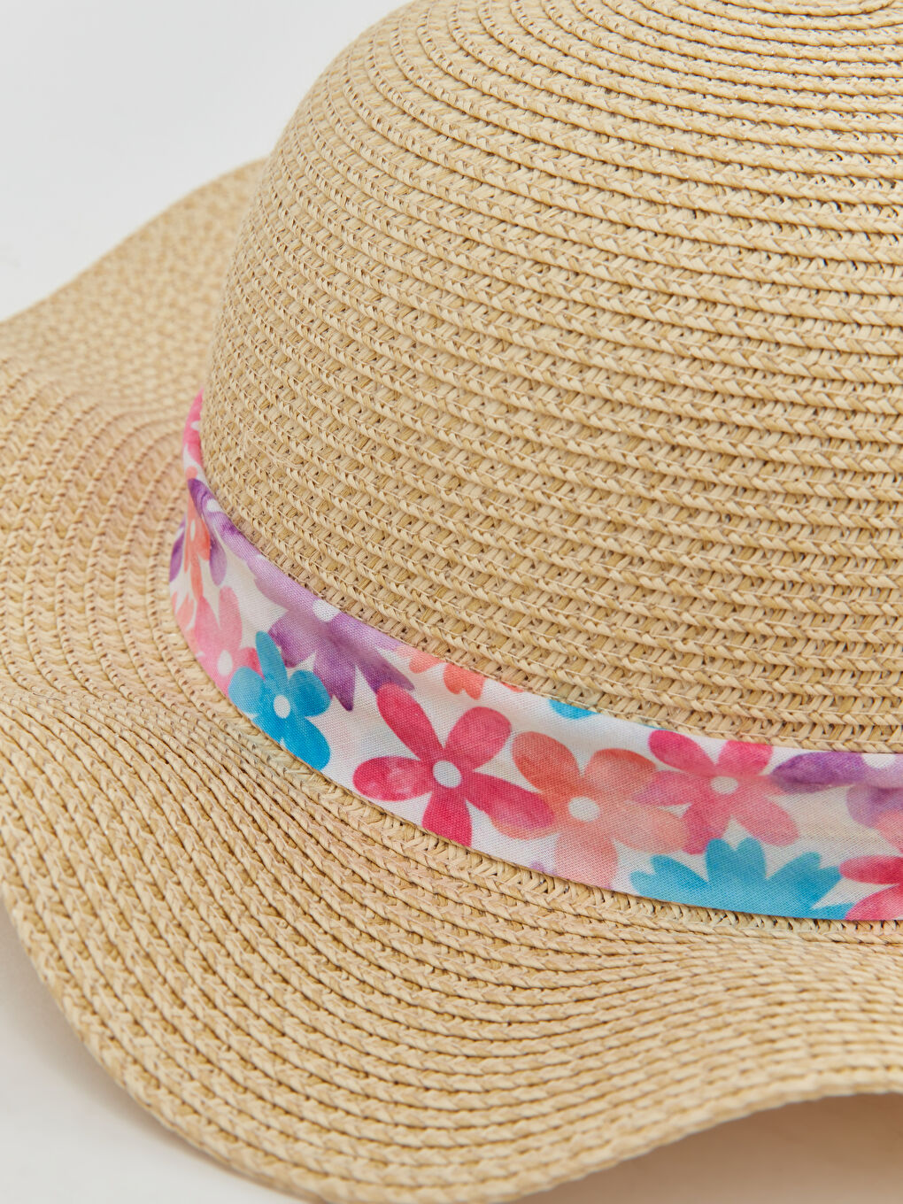 Girl Wicker Fedora Hat-2