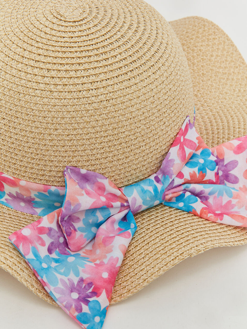 Girl Wicker Fedora Hat-3