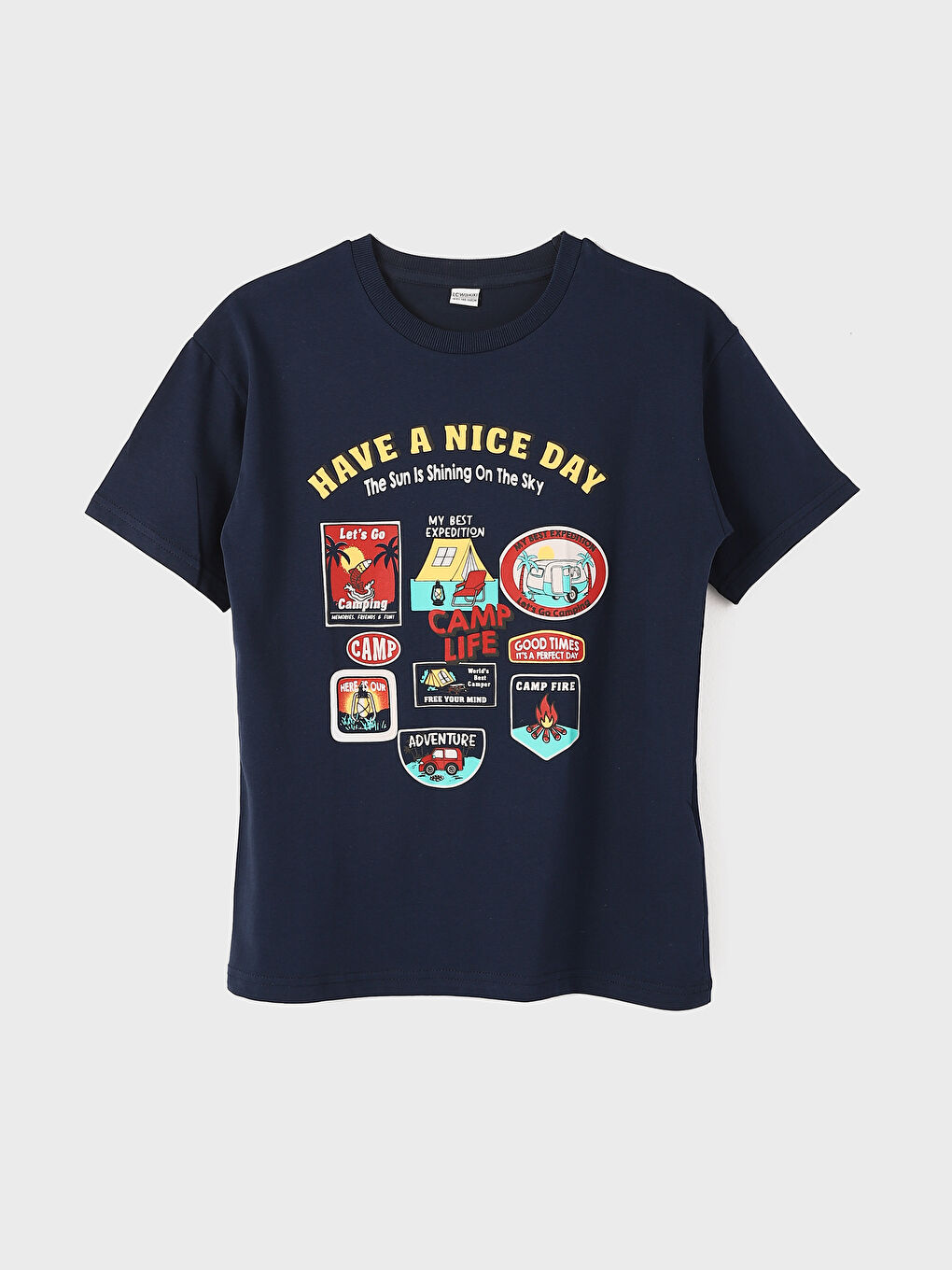 Crew Neck Short Sleeve Printed Boys' T-Shirt -S4G038Z4-HFK