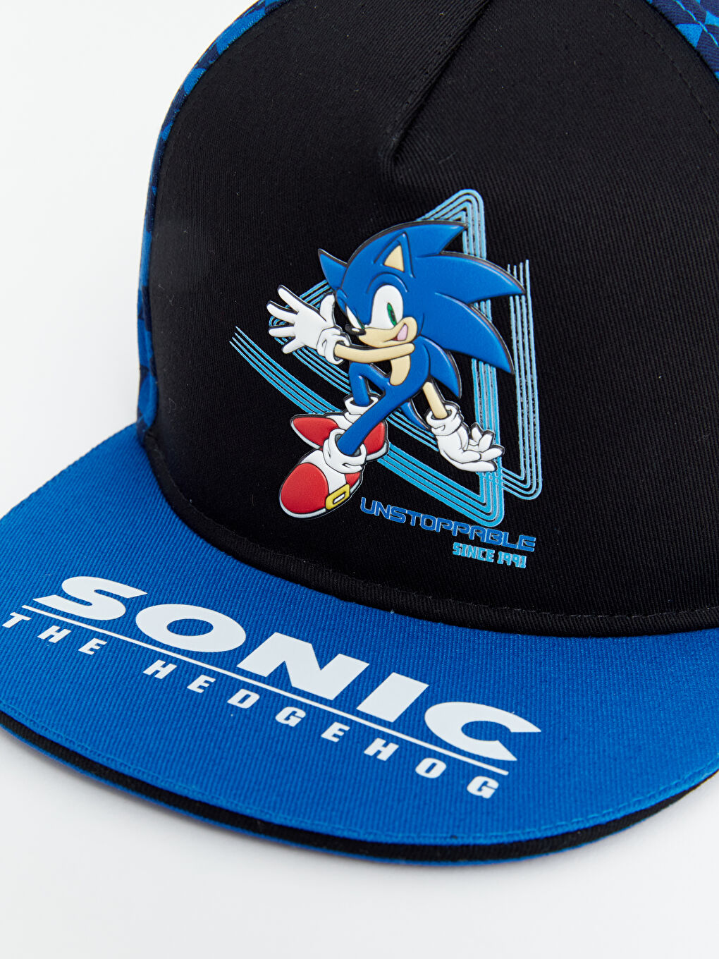 Lacivert Sonic Baskılı Erkek Çocuk Kep Şapka-1