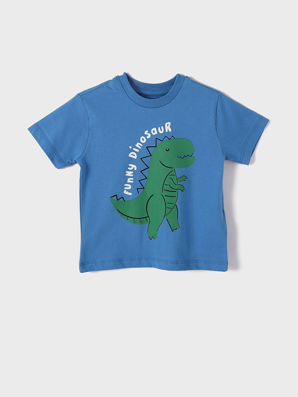 تيشيرت ياقة دائرية كم قصير للأولاد الرضع - عبوة من 2-1