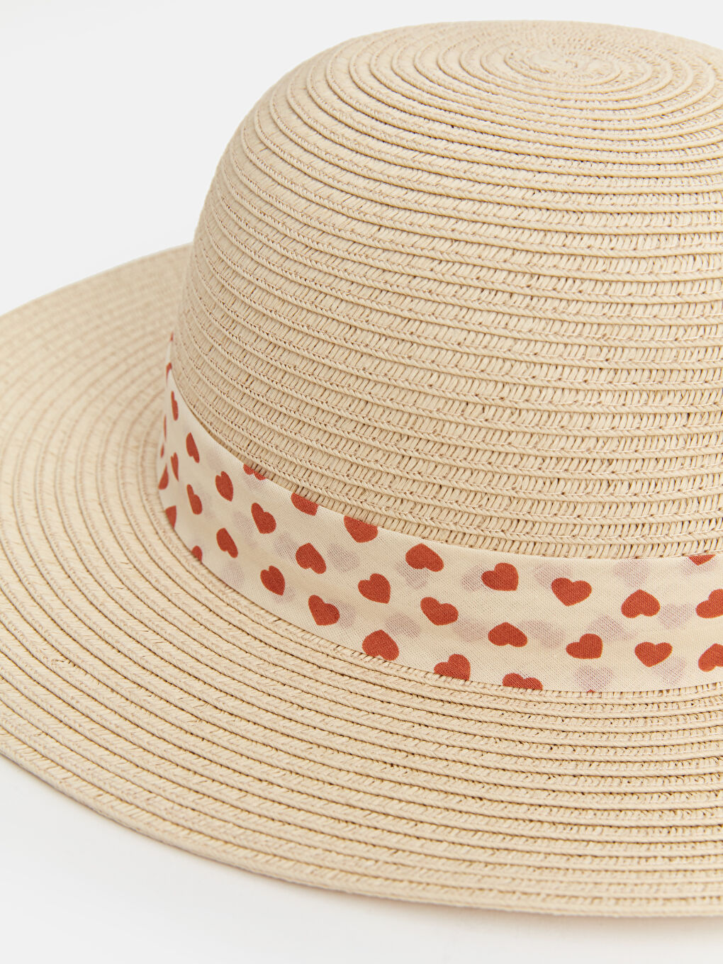 Bej Kız Çocuk Hasır Fötr Şapka-2