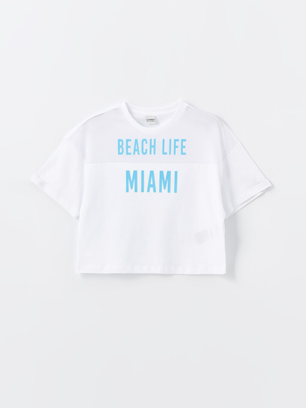 Crew Neck Printed Short Sleeve Girl T-shirt -S4G074Z4-Q6K