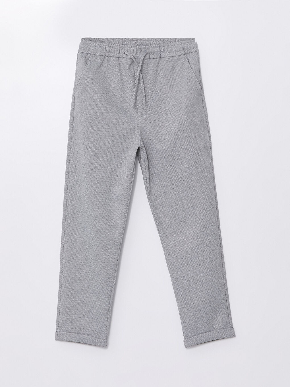 Gri Beli Lastikli Slim Fit Erkek Çocuk Pantolon