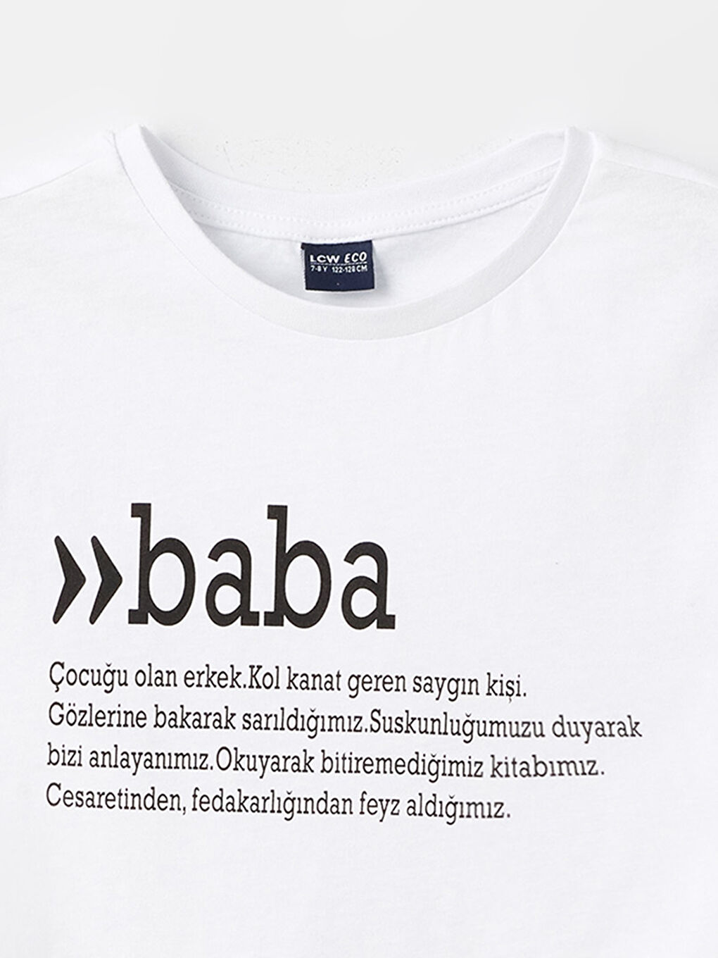 Beyaz Bisiklet Yaka Baskılı Kısa Kollu Erkek Çocuk Tişört-2