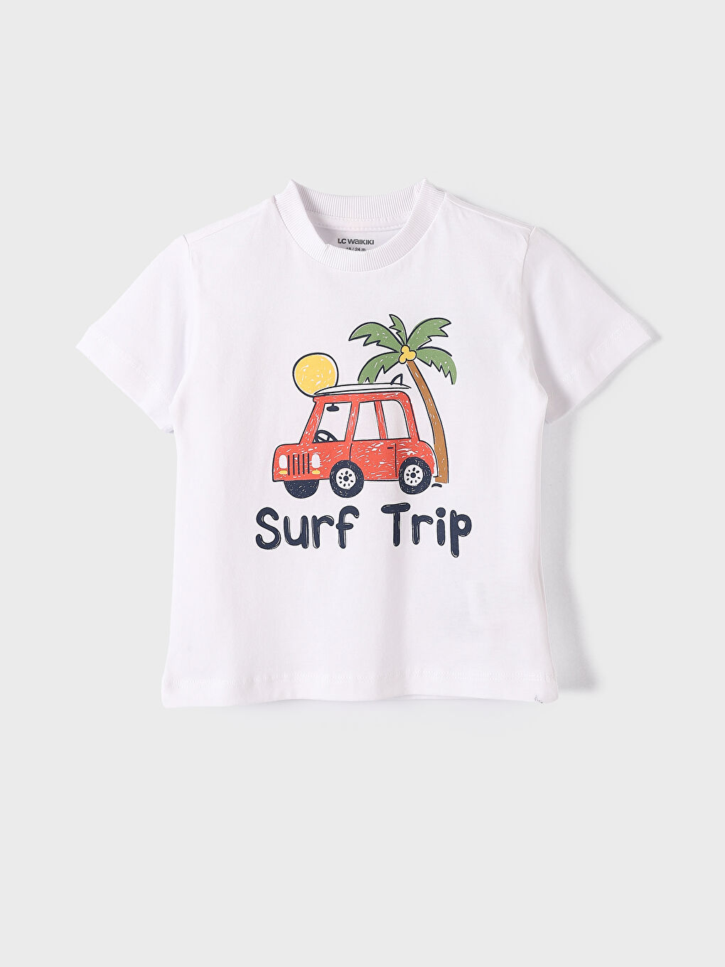 Crew Neck Short Sleeve Printed Baby Boys' T-Shirt 2 Pack-1