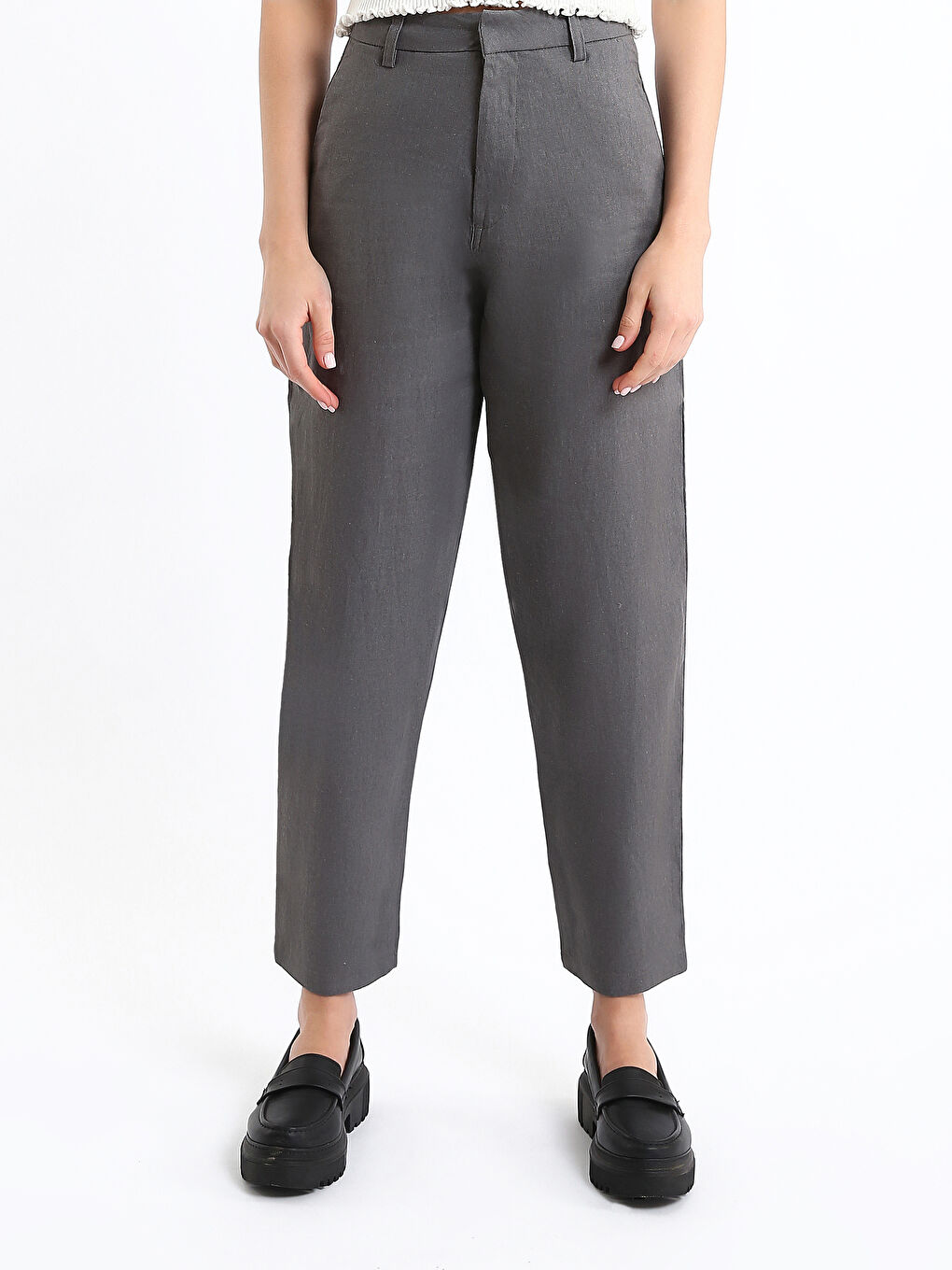 LCW Vision Locker Sitz Leinenmischung Hosen für Damen -S4G141Z8-R4Q