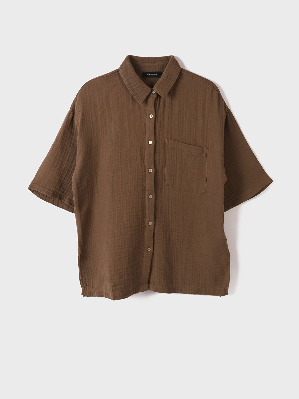 Buttoned Regular Pocket Detailed Short Sleeve Women's Shirt -S4G174Z8-YA1