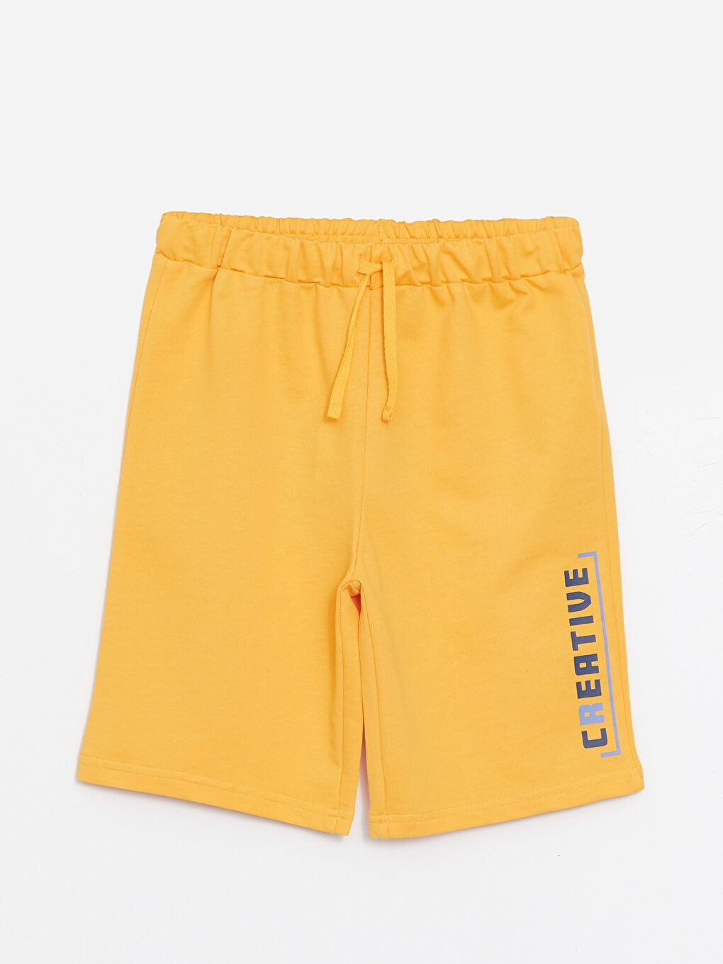 Sarı Beli Lastikli Baskılı Erkek Çocuk Pijama Şort