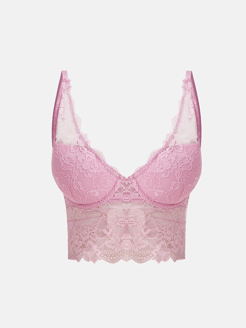 Wired Lightly Padded Lace Bralette -S4G215Z8-G4X