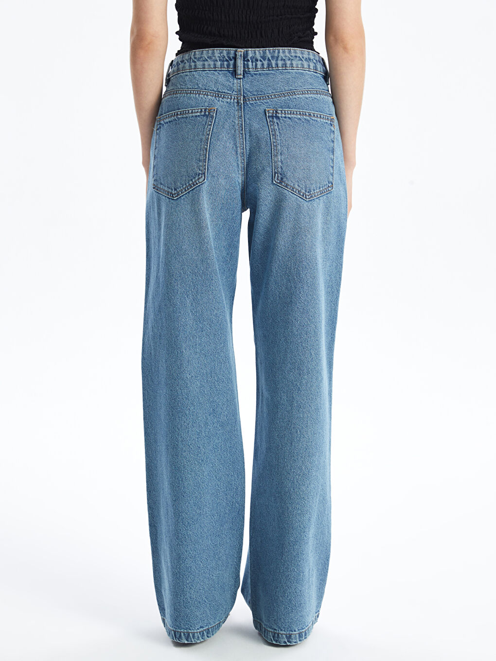 LC Waikiki Wideleg Ripped Detailed Women's Jeans -S4G230Z8-311