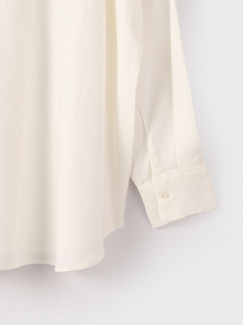 قميص تونيك سادة كم طويل كتان للسيدات-1