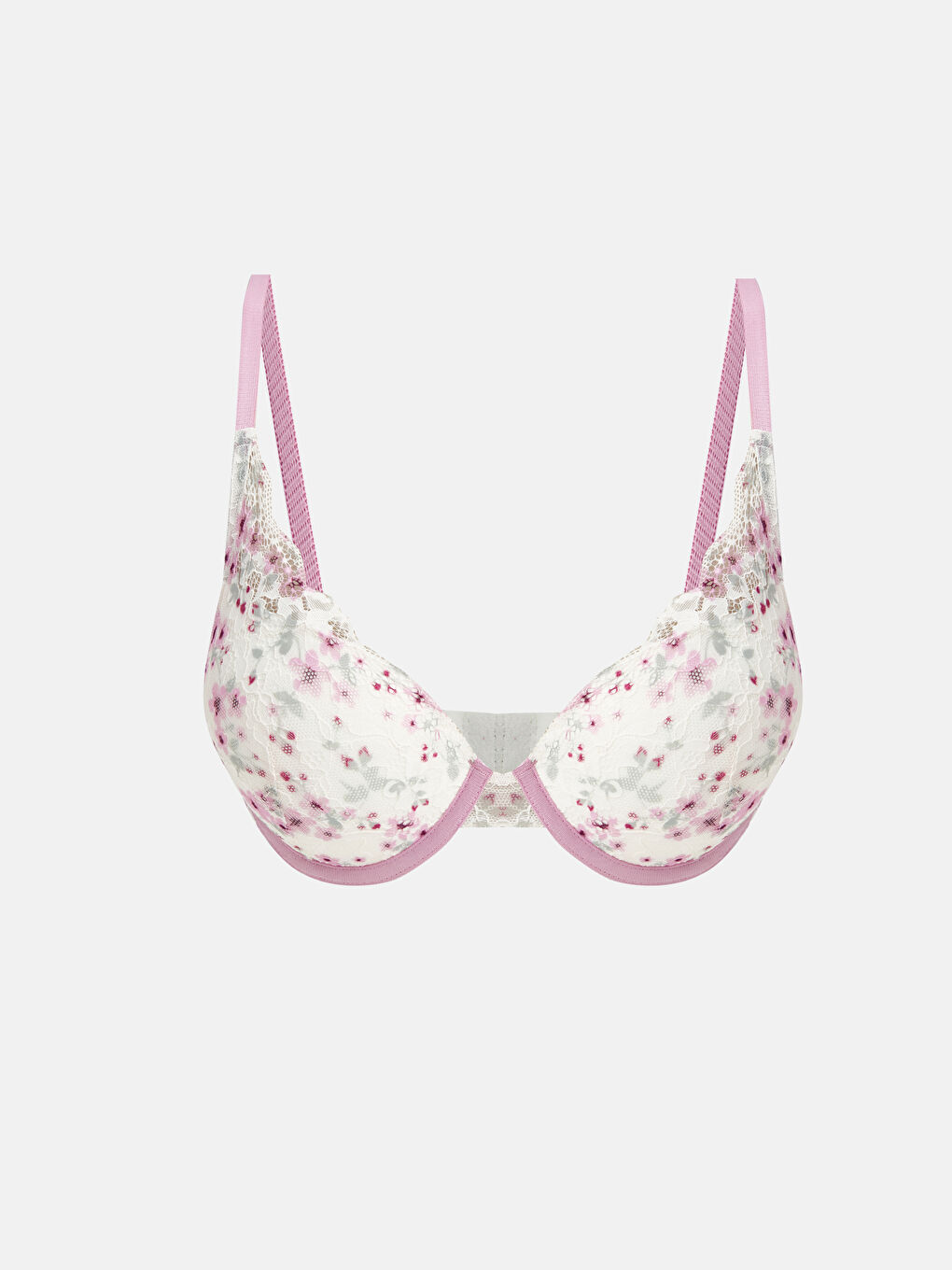 Wired Padded Floral Lace T-Shirt Bra -S4G334Z8-FDU
