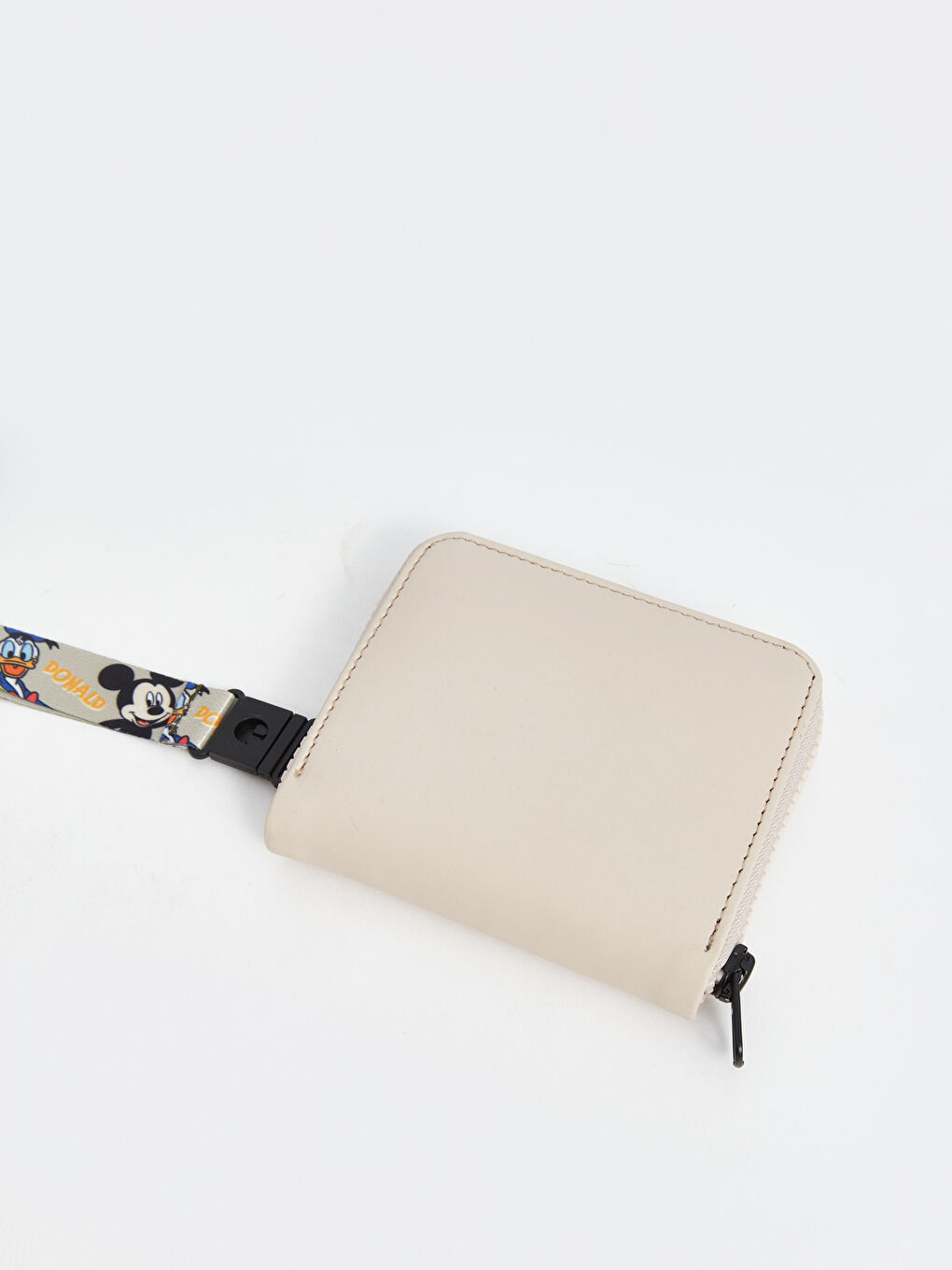 Bej Mickey Mouse Baskılı Erkek Çocuk Cüzdan-1
