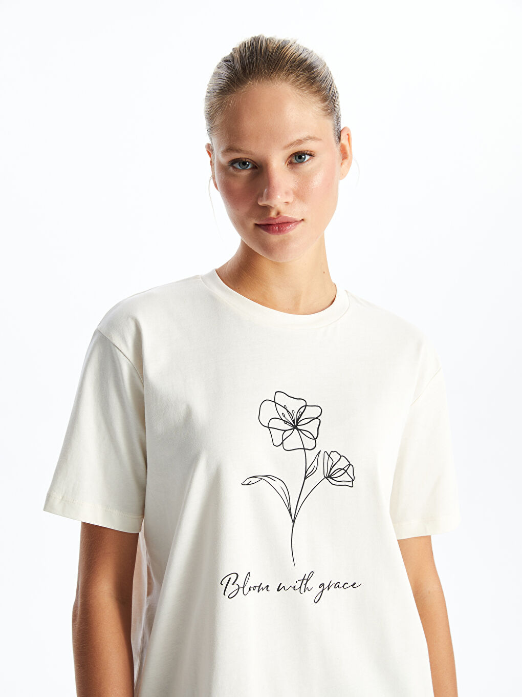 Crew Neck Printed Women's Tunic