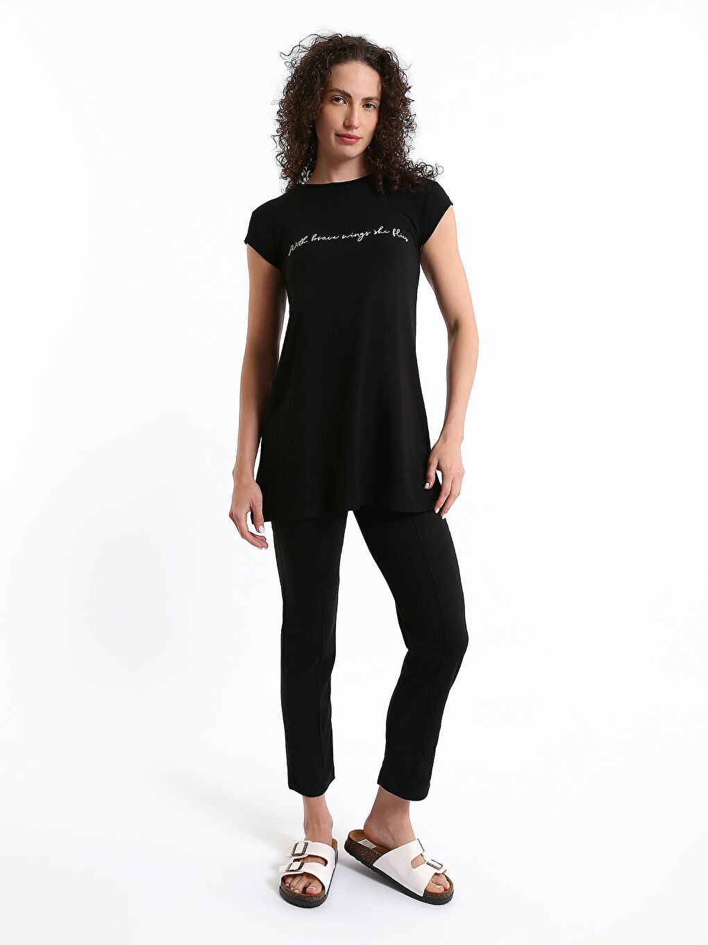 تونیک قۆڵ کورت چاپکراو یه‌خه‌ خڕ بۆ ژنان-2