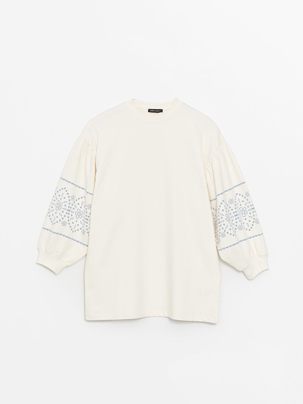Tunique Sweatshirt Imprimée à Col Rond pour Femmes-5