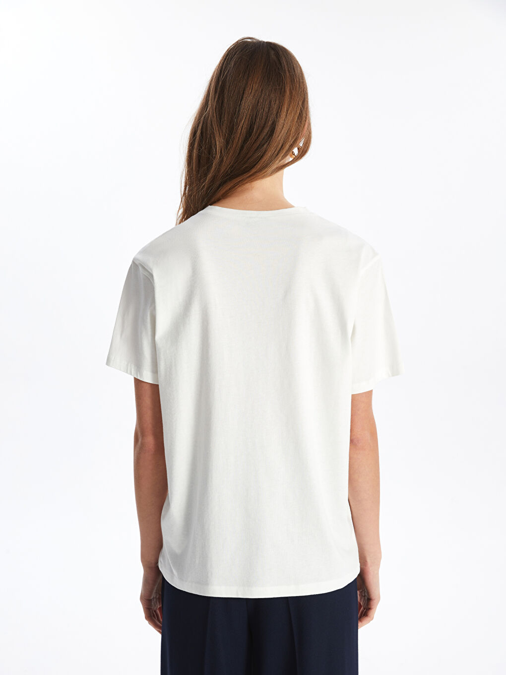 Crew Neck Printed Short Sleeve Women's T-shirt -S4G493Z8-R9J