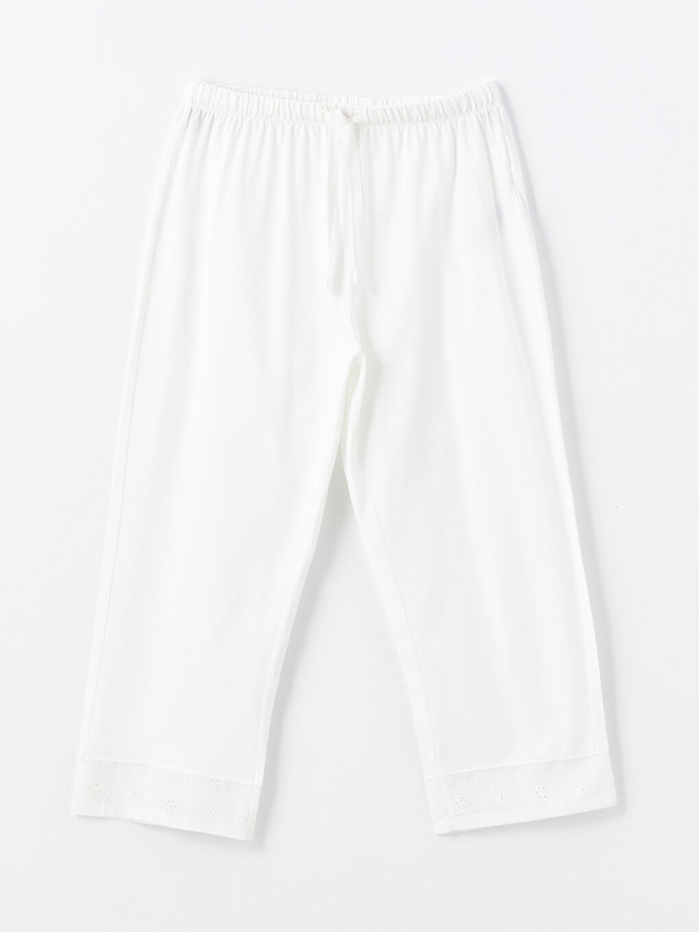 Ekru Beli Lastikli Hamile Pijama Altı