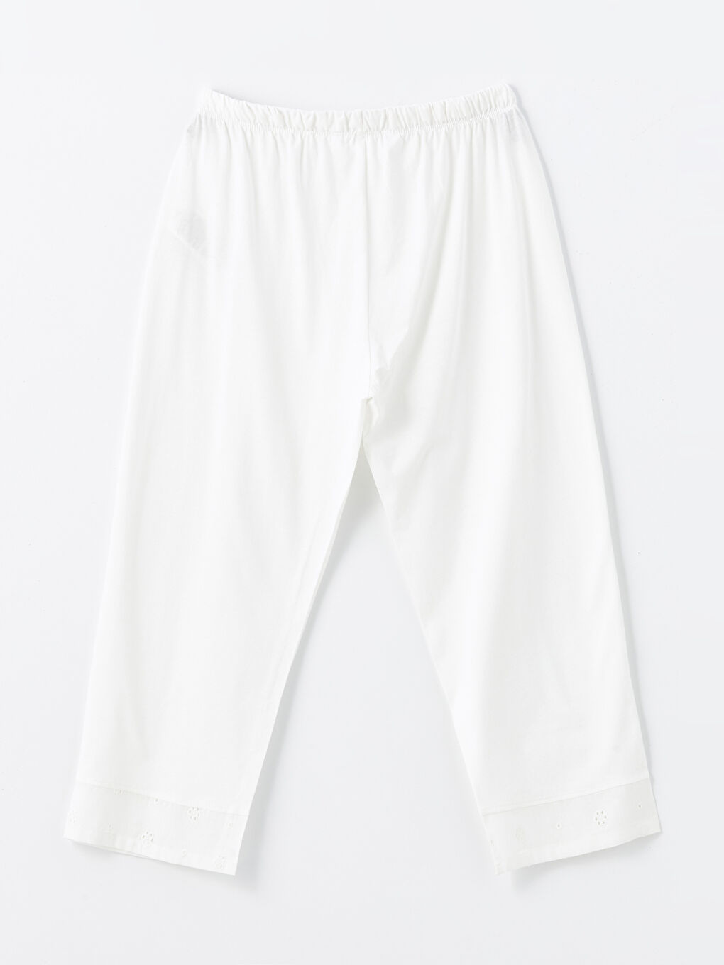 Ekru Beli Lastikli Hamile Pijama Altı-1