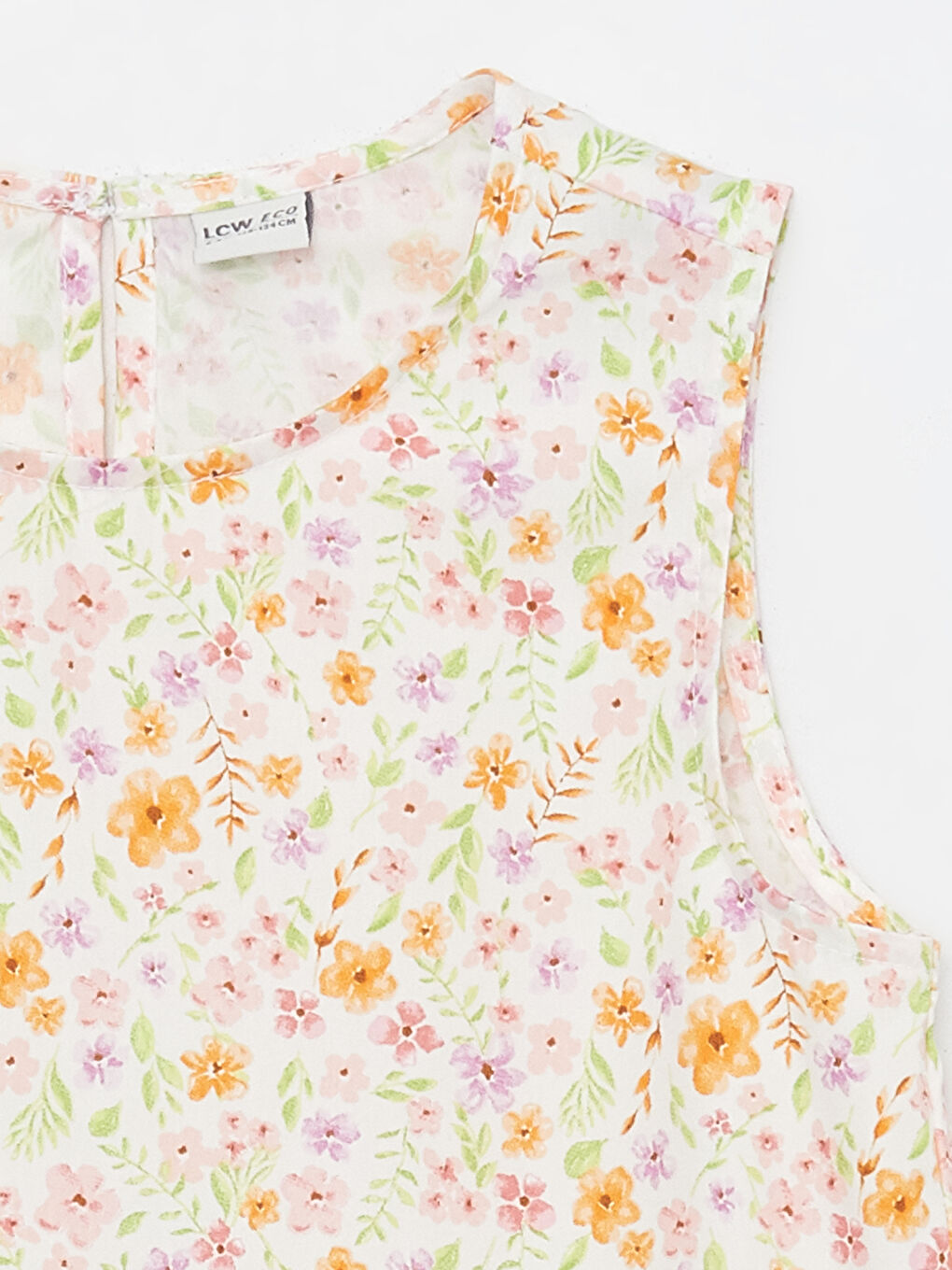 Blouse en Popeline à Motifs pour Filles à Col Rond-2