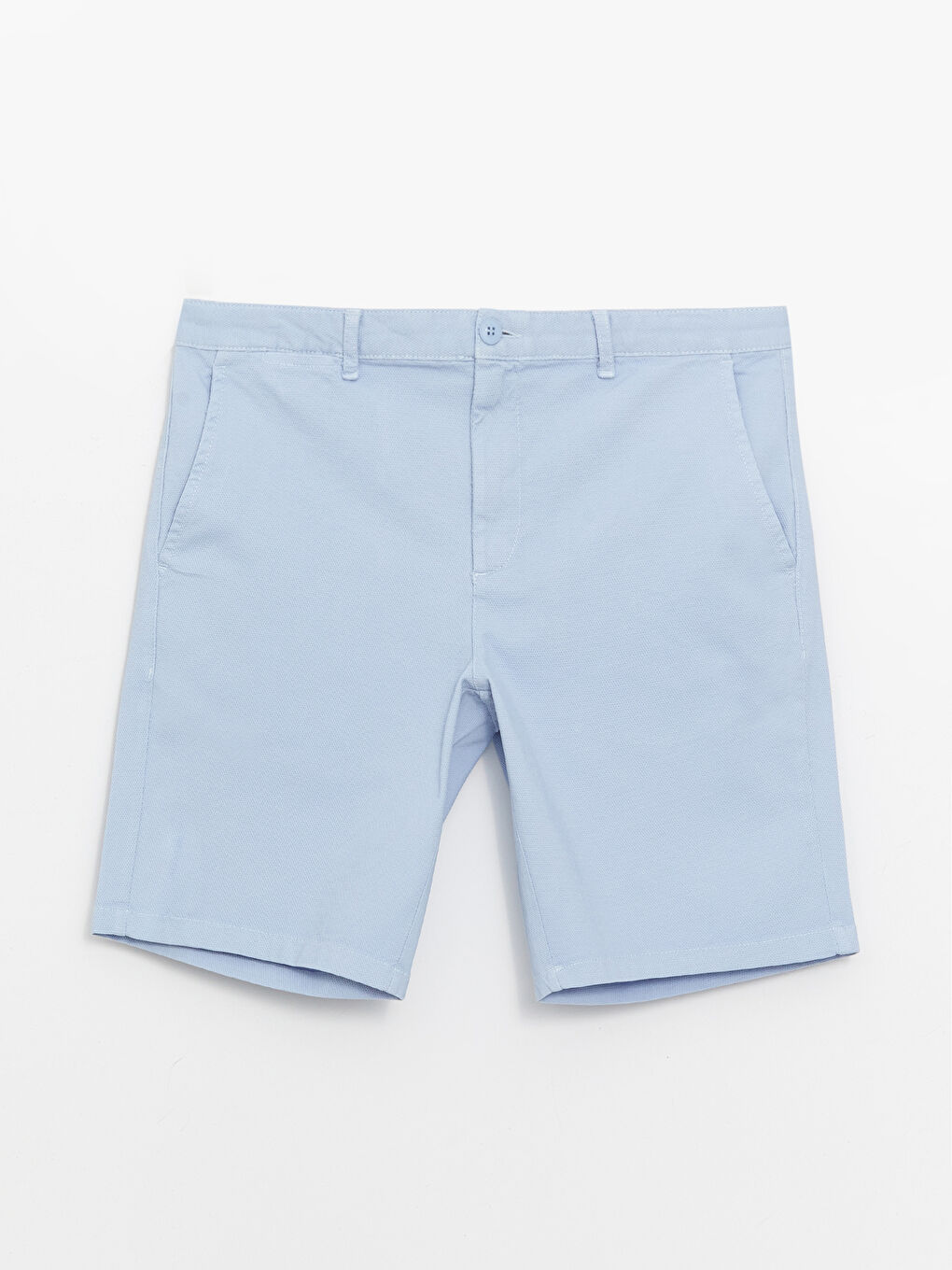 Mavi Standart Kalıp Erkek Bermuda Şort-5