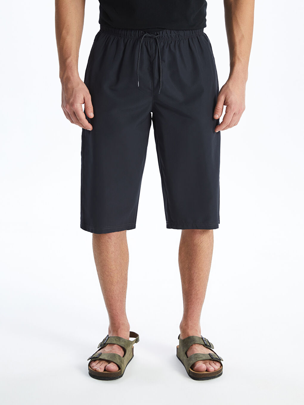 Antrasit Rahat Kalıp Erkek Deniz Şortu-2