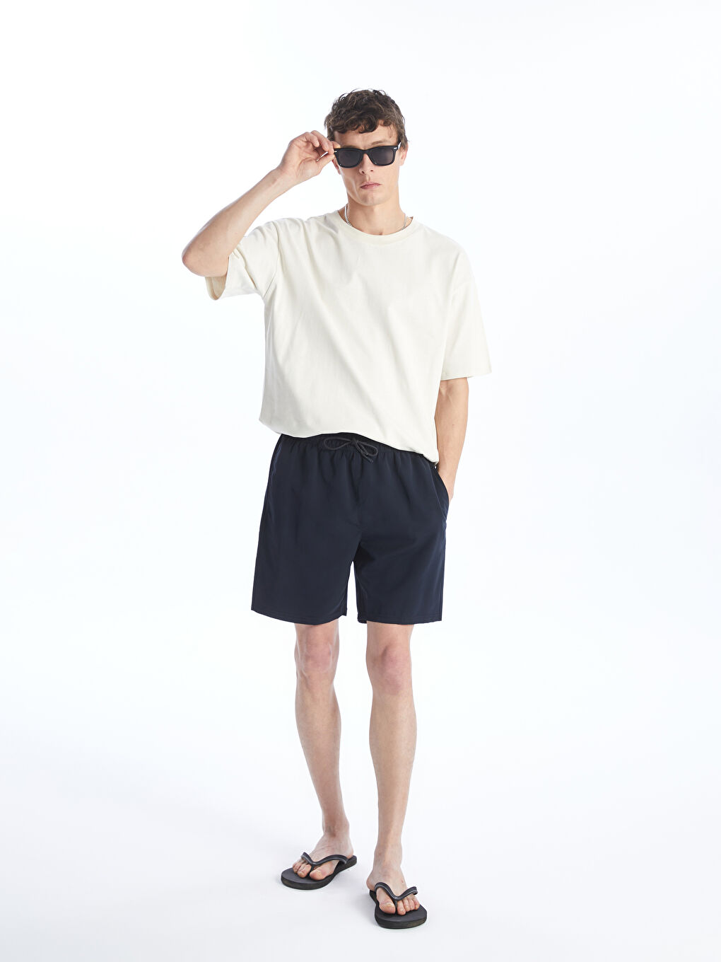Relaxed Fit Men's Swimming Shorts -S4G549Z8-NOO