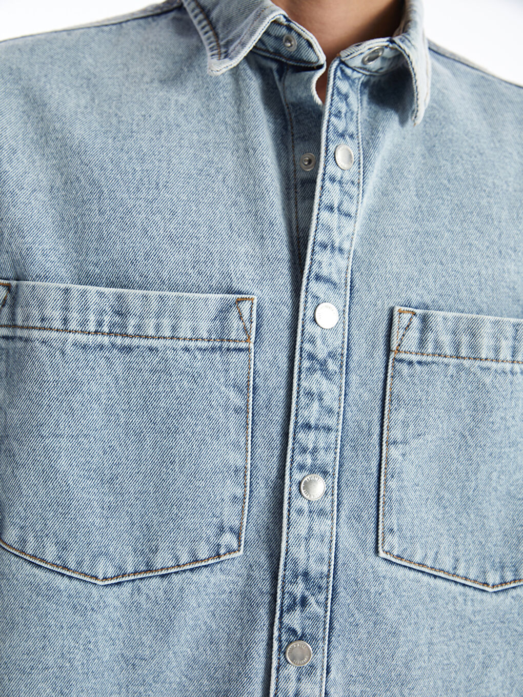 LCW Jeans Regular Fit Long Sleeve Men's Denim Shirt Jacket -S4G555Z8-311