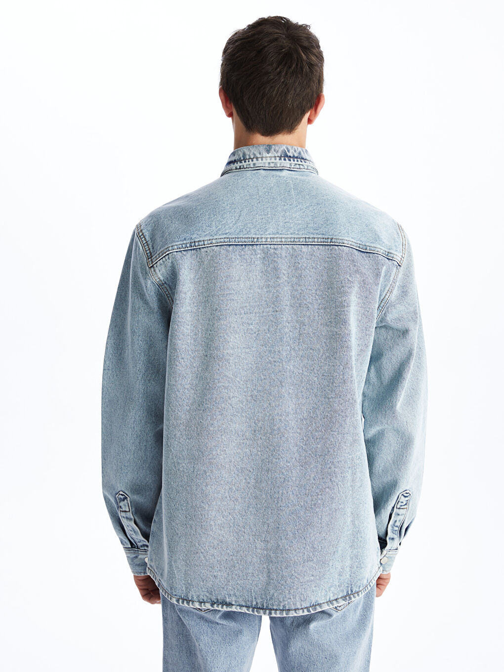 LCW Jeans Regular Fit Long Sleeve Men's Denim Shirt Jacket -S4G555Z8-311