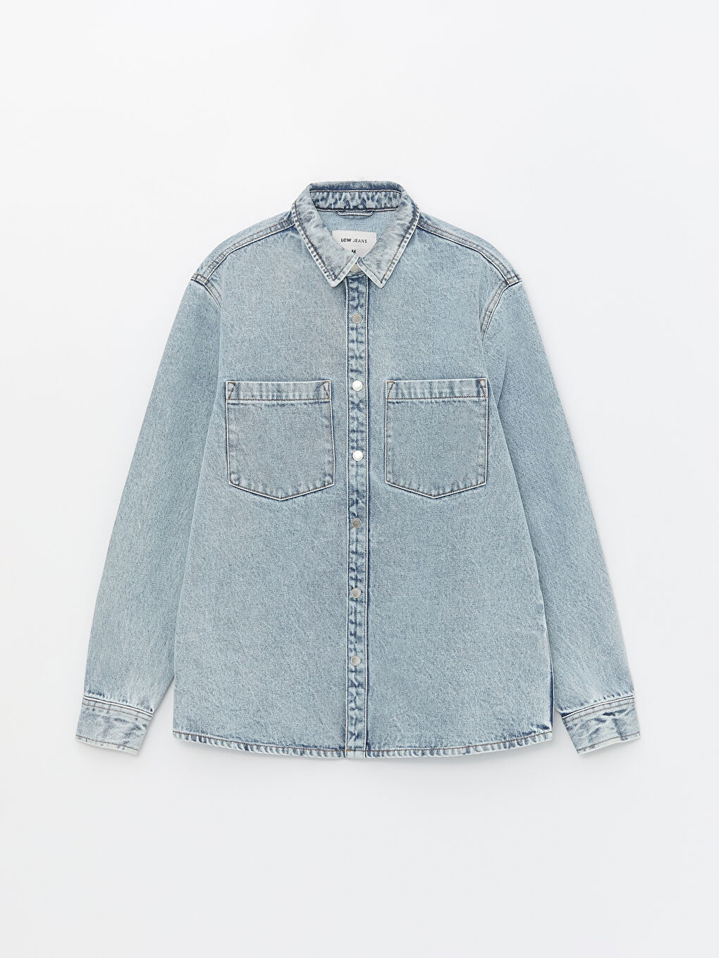 LCW Jeans Regular Fit Long Sleeve Men's Denim Shirt Jacket -S4G555Z8-311