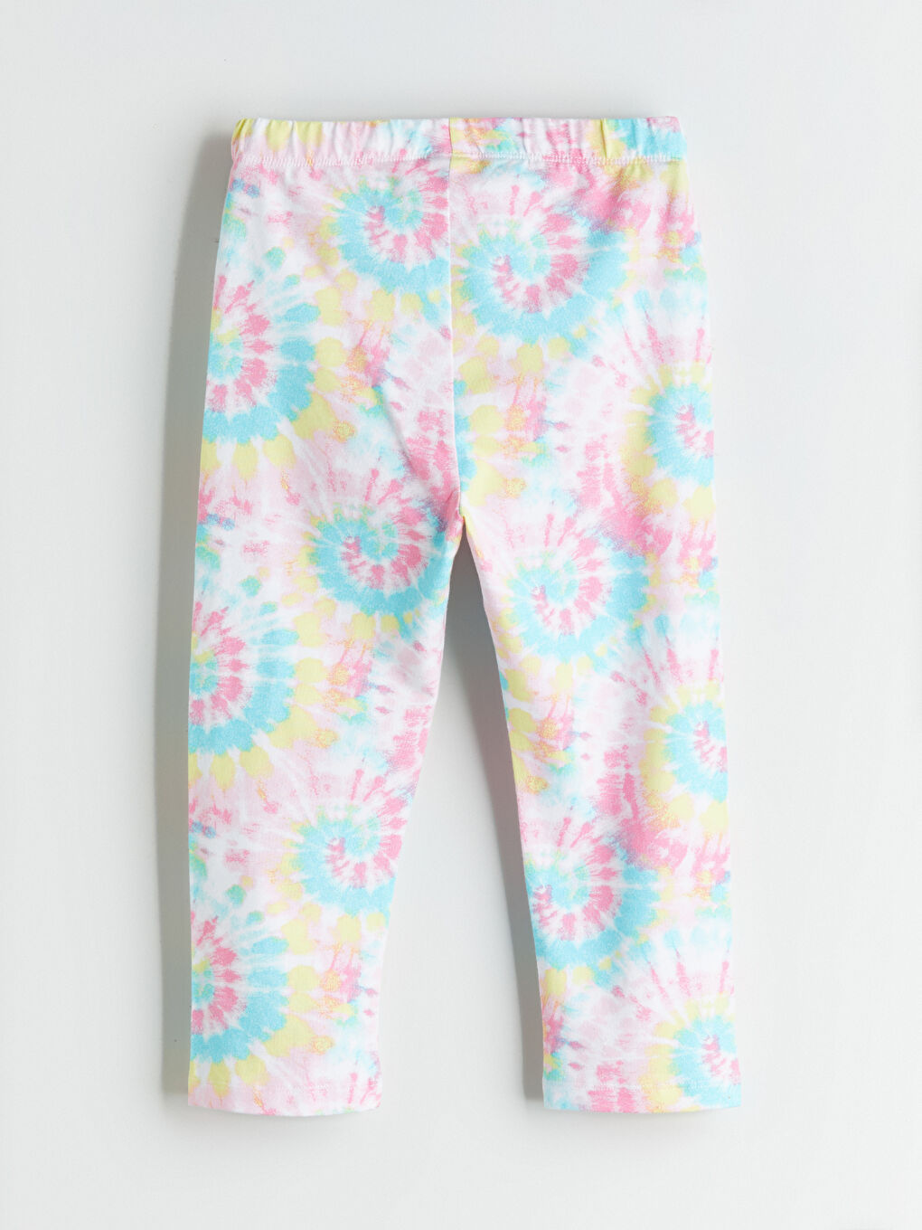 Pembe Batik Desenli 3/4 Boy Kız Çocuk Tayt-2